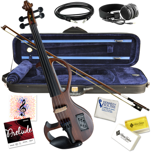 CLEARANCE Bunnel Edge Zebrano Electric Violin Outfit