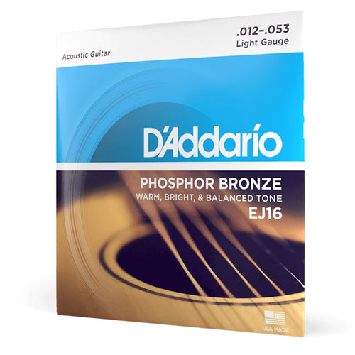 D'Addario Phosphor Bronze Light 12-53 Guitar Strings