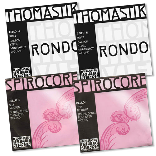 Thomastik-Infeld Spi-Rondo Cello String Set: Spirocore Tungsten G&C with Rondo A&D