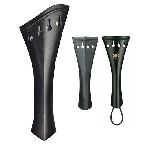 Ebony Violin Tailpieces in Various Styles