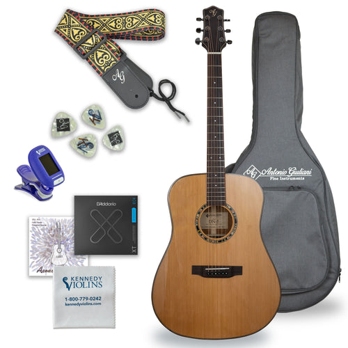 CLEARANCE Antonio Giuliani DN-5 Dreadnaught Mahogany Acoustic Guitar Outfit